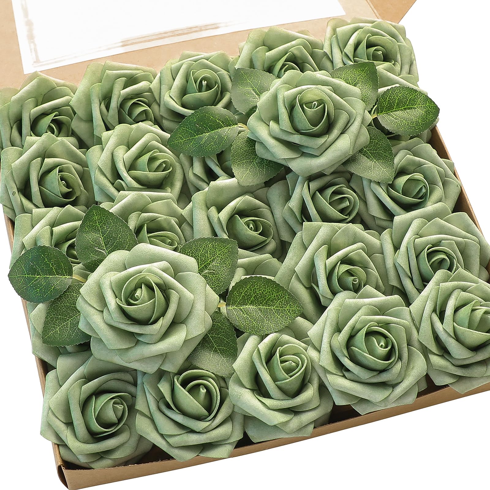 Florist Supply Bulk - ورود فوم خضراء صناعية مع سيقان