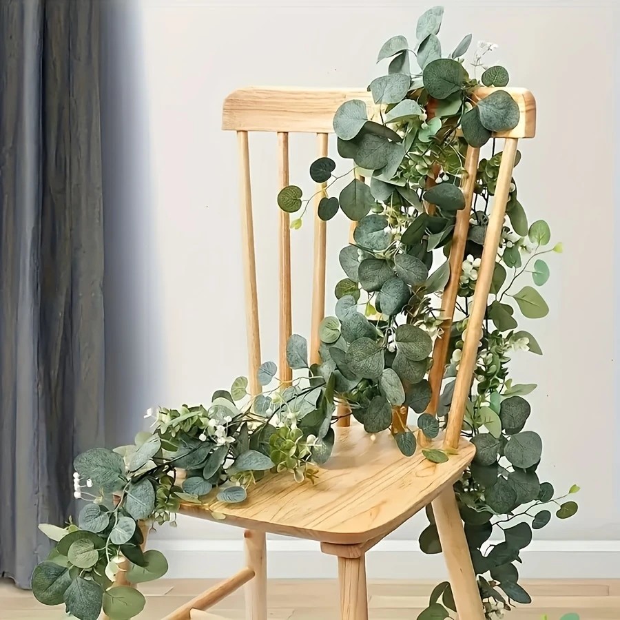Eucalyptus Preserved - قطعة واحدة من أوراق الأوكالبتوس الاصطناعية،