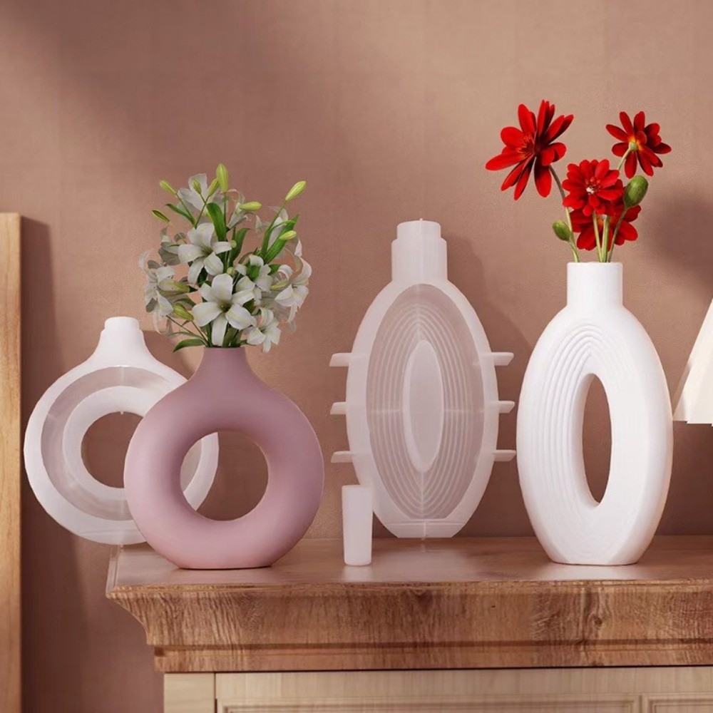 قالب سيليكون بيضاوي مخطط لصنع  - مراجعة Florist Supply Vases وسعره
